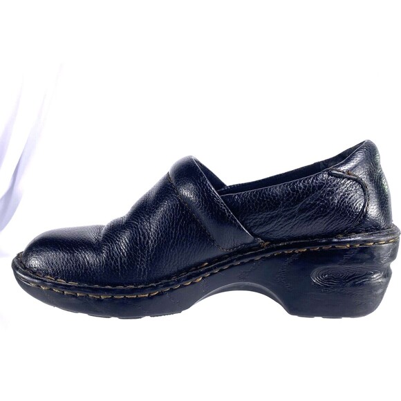 BOC Born Womens Clog Size 6 M/W Black Leather Round Toe Slip-On BC3433 - Picture 8 of 12